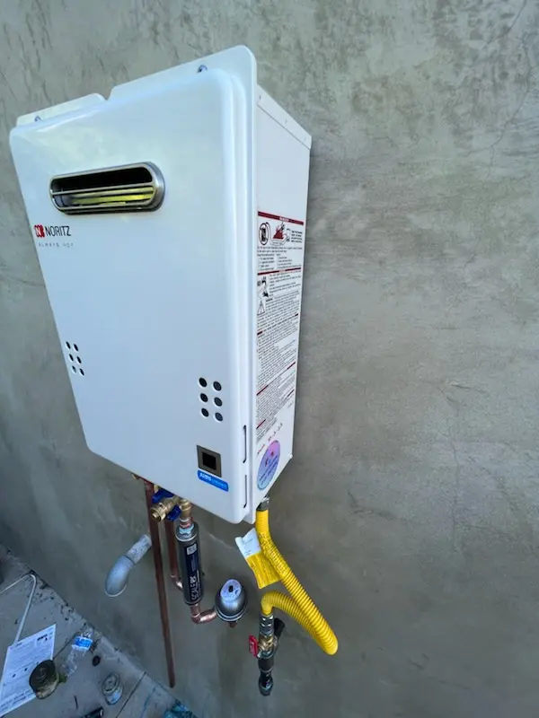 Tankless water heater installation for Wertz homes